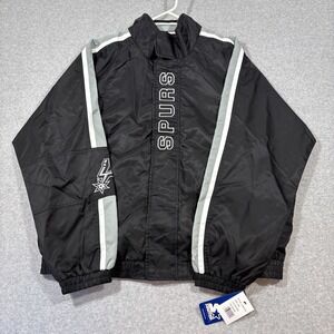 NWT Starter XXL Black San Antonio Spurs Freestyle Lightweight Full-Zip Jacket